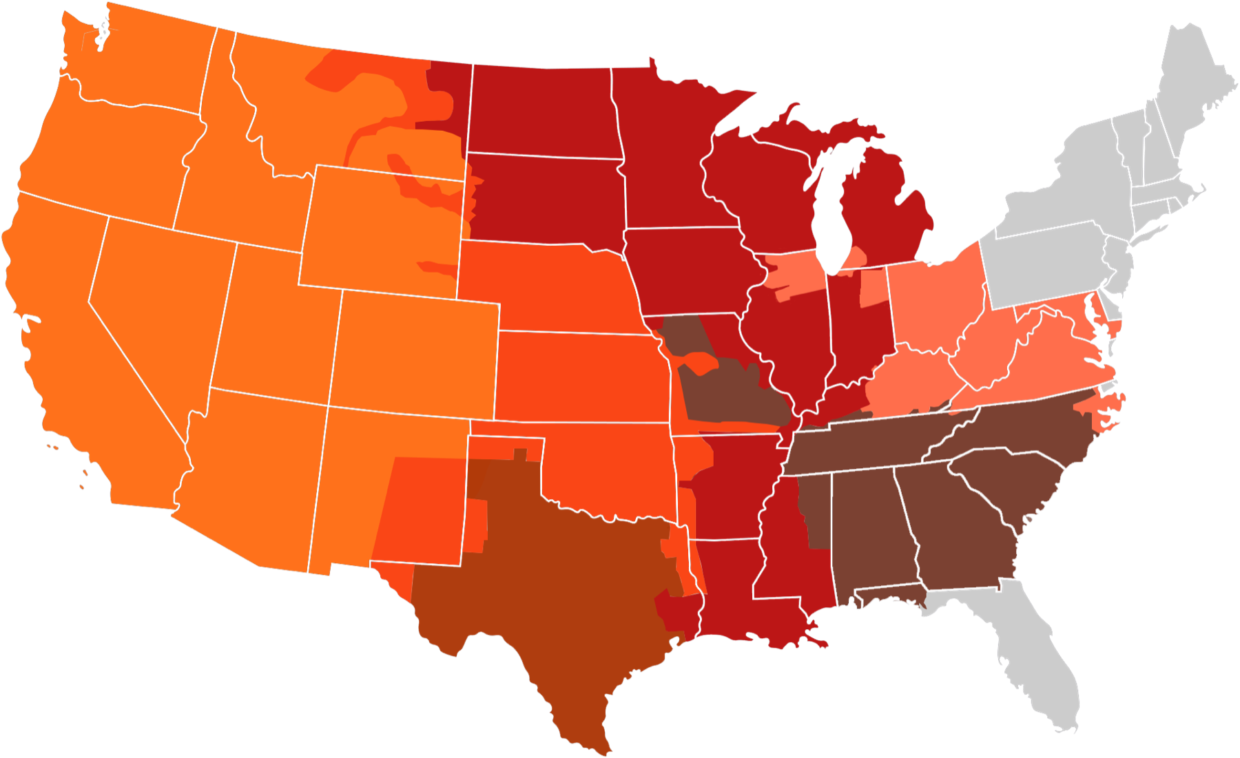 Map of the United States showing Black Mountain Energy Storage project regions: MISO, SPP, ERCOT, PJM, SERC and WECC